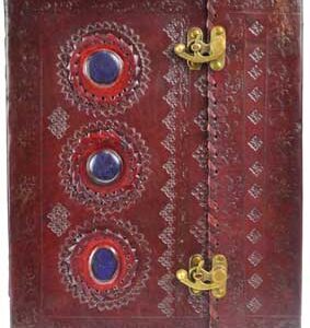 10" x 13" Stone leather blank book w/ latch