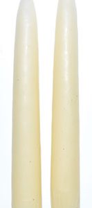 7" Antique White taper pair