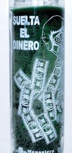 Money Drawing Green jar candle